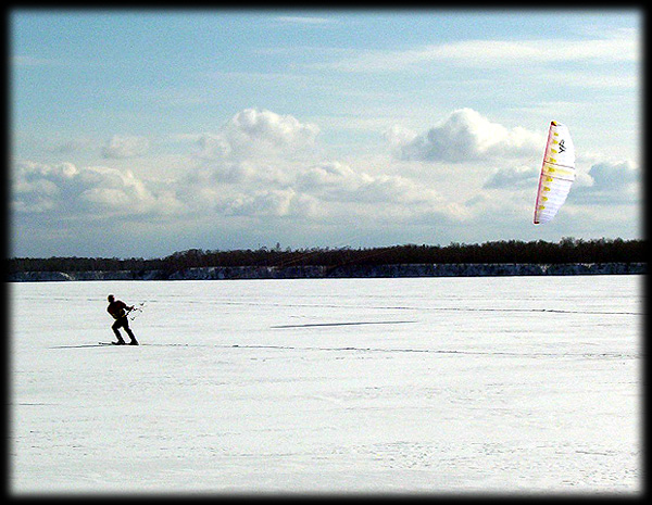 kite skiing on the St. Louis River